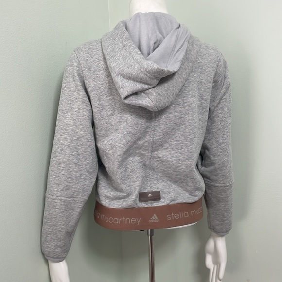 Adidas by Stella McCartney gray zipper front sweatshirt jacket with hood size XS - Picture 4 of 7